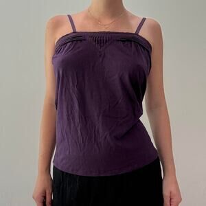 Purple cami lace tank top